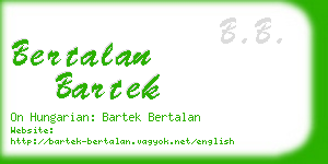 bertalan bartek business card